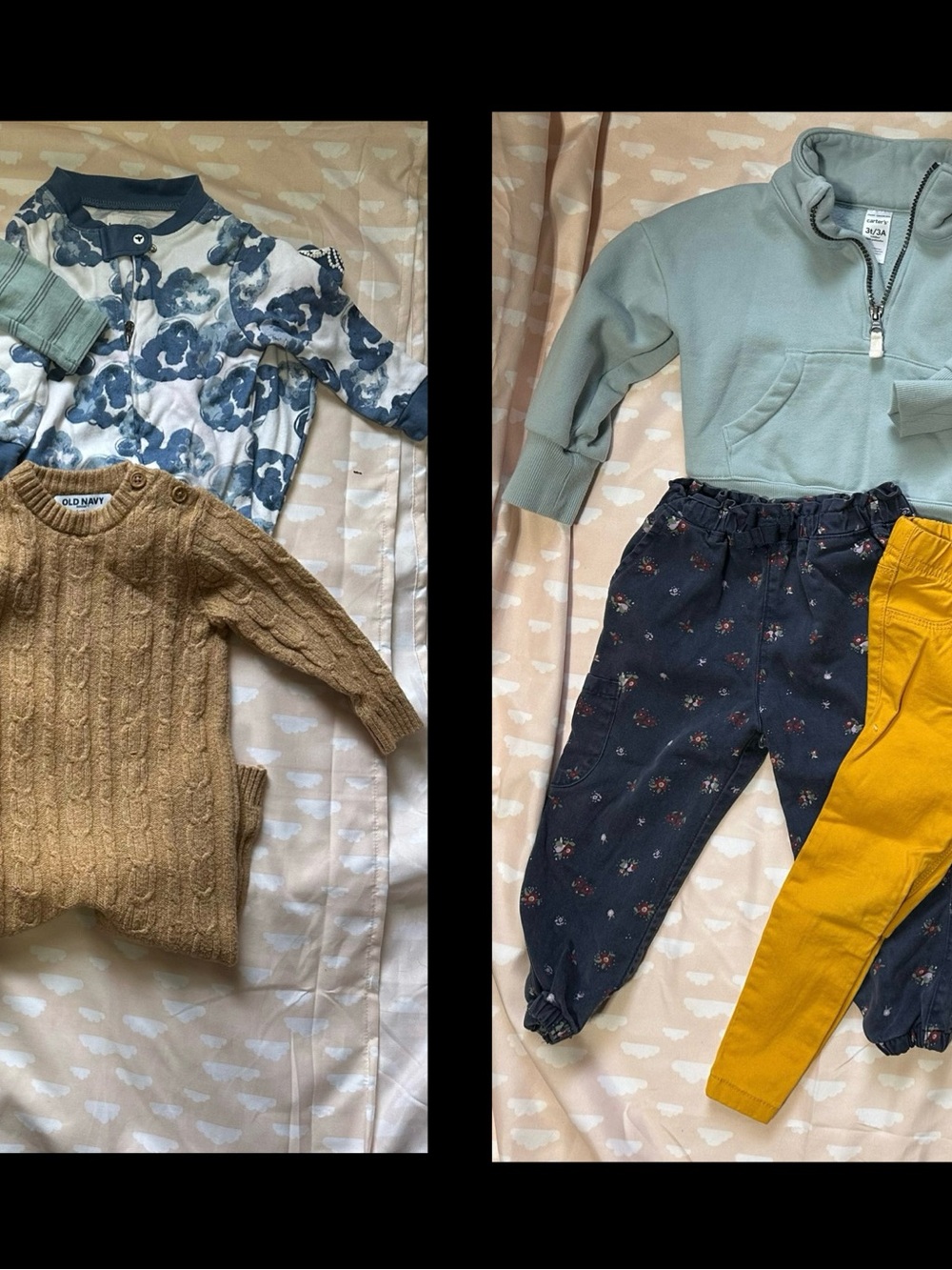 Bundle(11) Carter's Girls' Mixed Outfit Set in Teal, Navy, Mustard & Tan